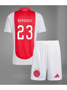 Billige Ajax Steven Berghuis #23 Hjemmedraktsett Barn 2024-25 Kortermet (+ Korte bukser)